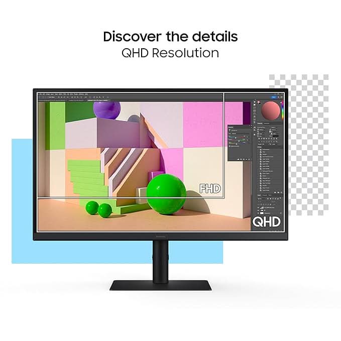 Samsung 27 Inch IPS 2K QHD Height Pivot Adjustable Stand Monitor – TechCure India