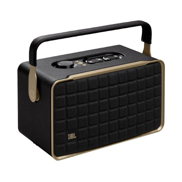 JBL Authentics 300, Portable Smart Home Wifi Speaker & Music Streaming,Upto 8Hrs Playtime, Voice Assist & Bluetooth Connectivity,Automatic Calibration,Compatible with Google Home & Alexa, Retro Design – TechCure India