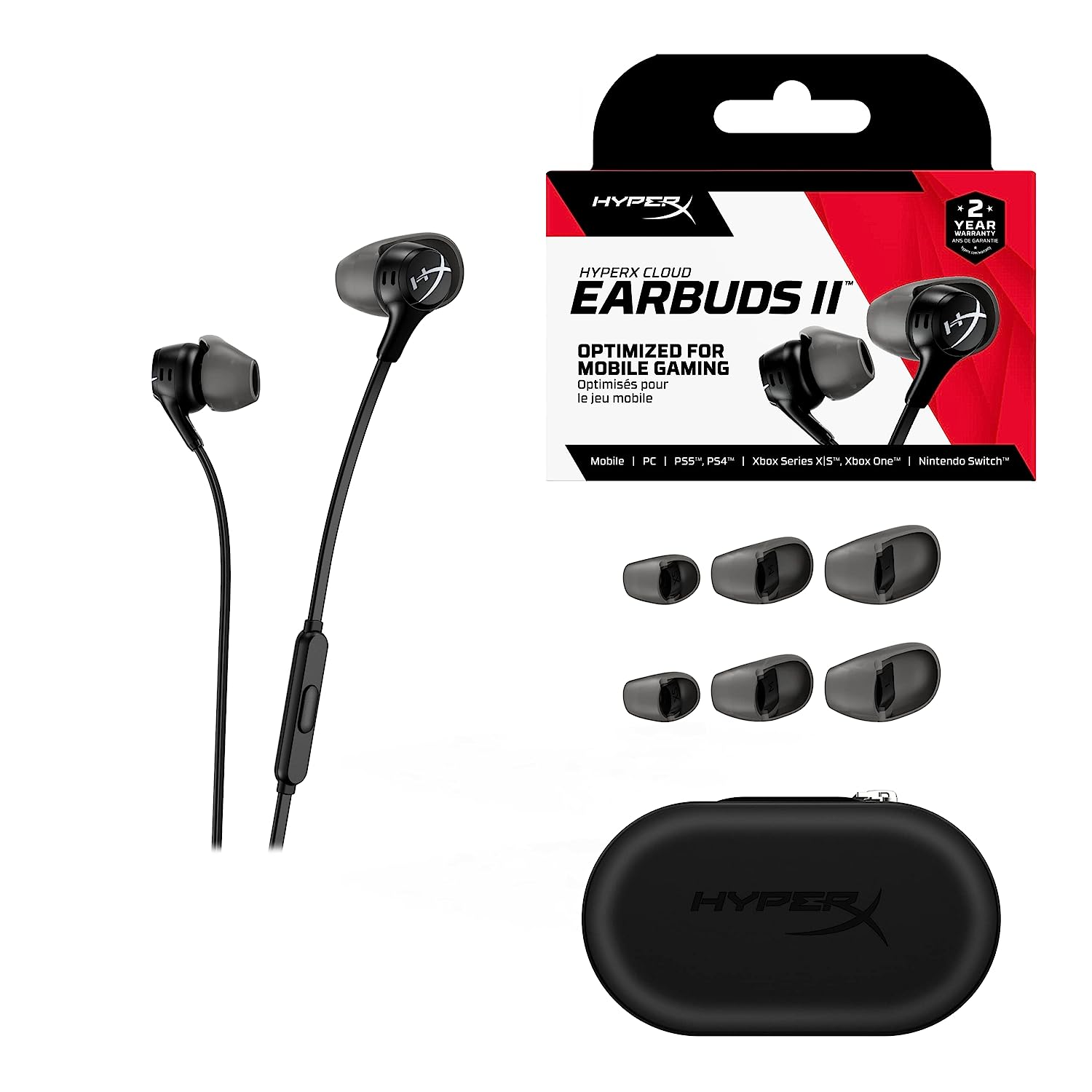 HYPERX Cloud Earbuds II Gaming Earphones (Black) - 2