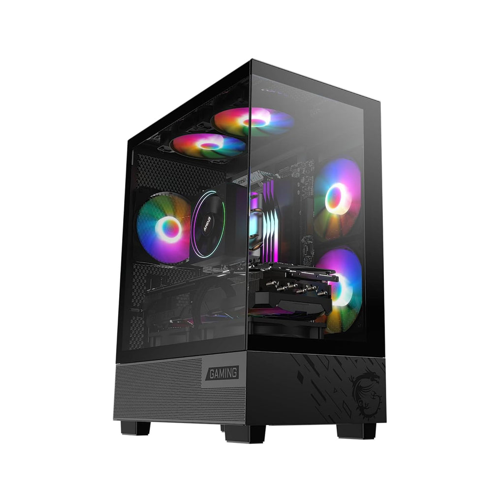 MSI PAG PANO M110A MID TOWER GAMING PC CASE - BLACK – TechCure India
