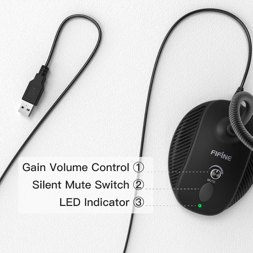 FIFINE K054 USB Microphone With Gooseneck – TechCure India