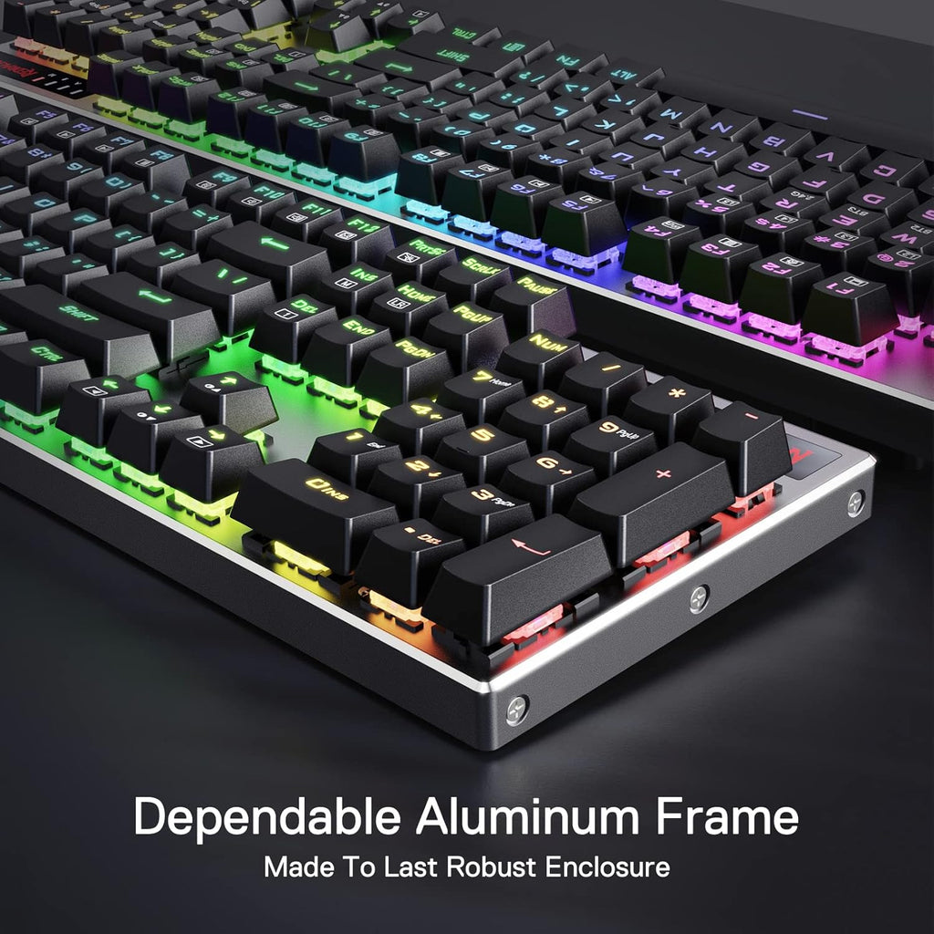 REDRAGON K556 DHARMA PRO (WIRED/WIRELESS/BT) RED SWITCH WIRELESS RGB KEYBOARD BLACK – TechCure India