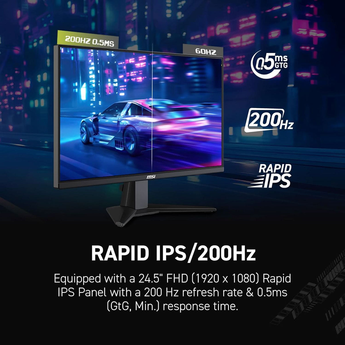 MSI MAG 255F E20 25-INCH 1920 X 1080 (FHD) GAMING MONITOR – TechCure India