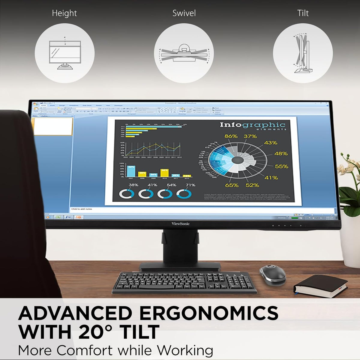 VIEWSONIC VA3456-MHDJ 86.36 CM (34") MONITOR UWQHD | 21:9 ASPECT RATIO | S-IPS | 420 NITS | SRGB 104% | ERGONOMICS | HDR 400 READY | 6W (3X3) SPEAKERS | 2-HDMI 2.0 | DP – TechCure India