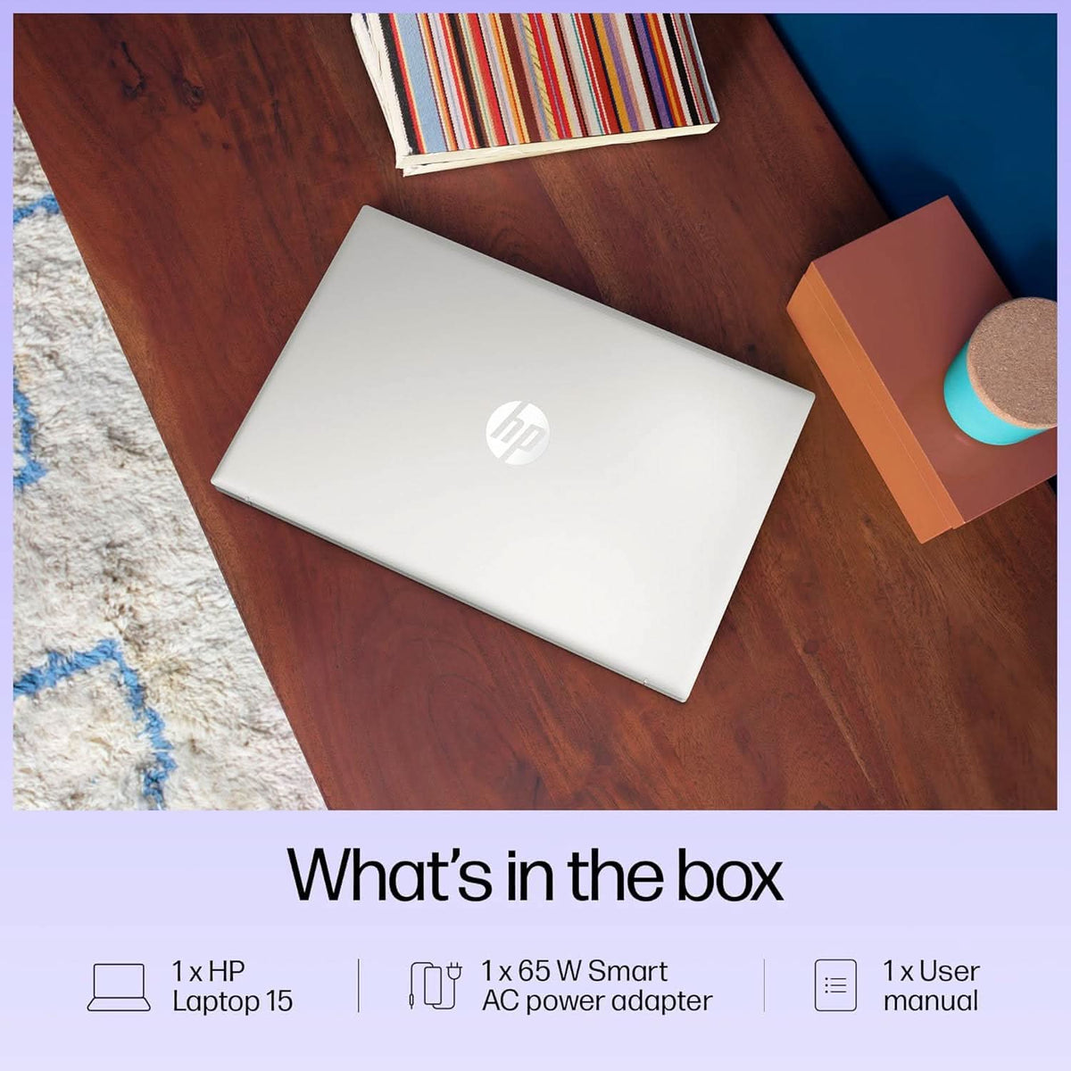 HP 15 Smartchoice, FD0572TU, 13th Gen Intel Core i3-1315U(8GB DDR4,512GB SSD) FHD, Anti-Glare, 15.6 inch, Win11, M365(1yr) x MS Office, 1.59kg, FHD Camera w/Shutter, Backlit Laptop, Silver – TechCure India