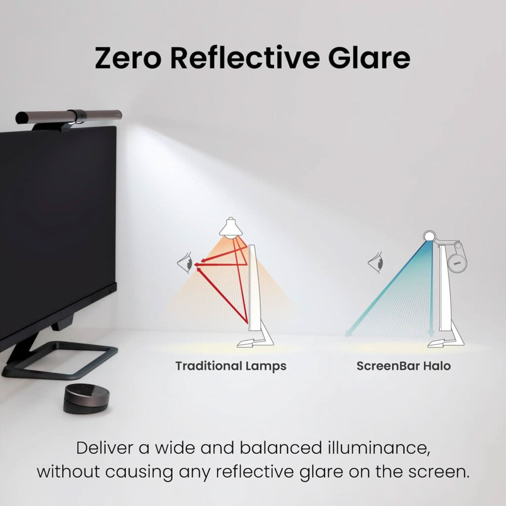 BenQ ScreenBar Halo LED Monitor Light Wireless Controller – TechCure India