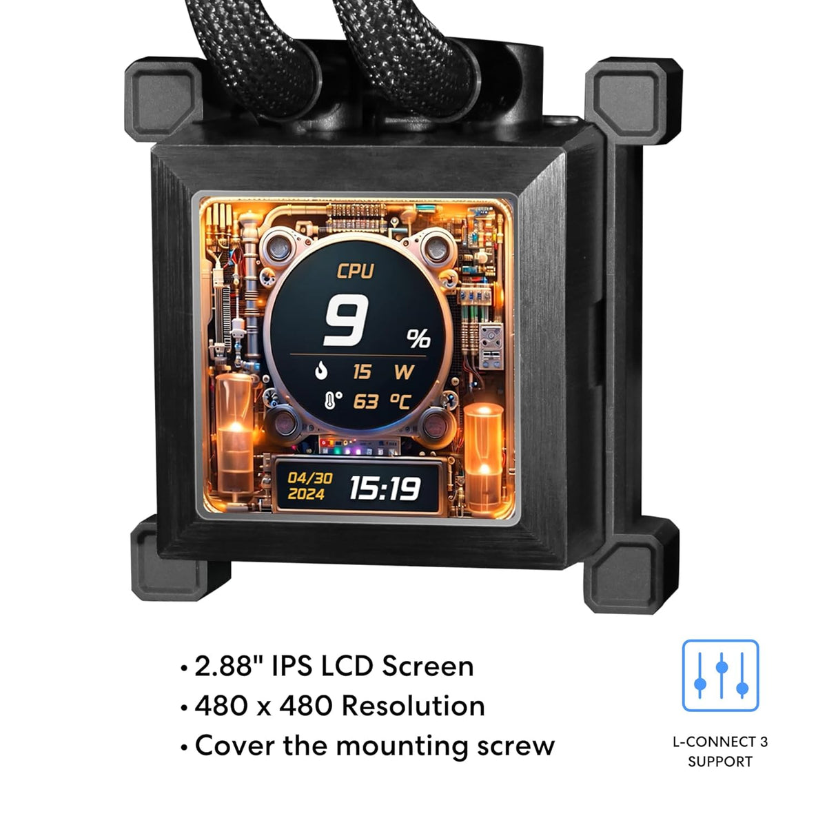 LIAN LI HYDROSHIFT LCD 360S LIQUID COOLER WITH HEATSINK- BLACK (G89.GHSLCD36SB.IN) – TechCure India