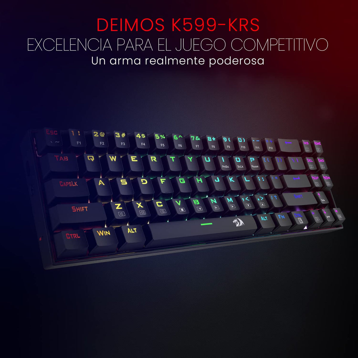 REDRAGON K599 DIEMOS (WIRED/WIRELESS) RGB KEYBOARD BLACK – TechCure India