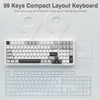 AULA F99 96% Wireless Mechanical Gaming Keyboard ( Graywood Switch ) ( Gray / White ) ( F99GrWW ) - 2