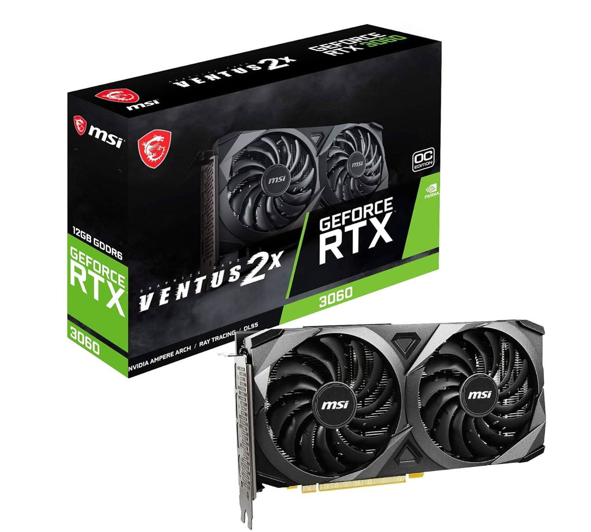 MSI GEFORCE RTX 3060 12GB VENTUS 2X OC GRAPHIC CARD – TechCure India