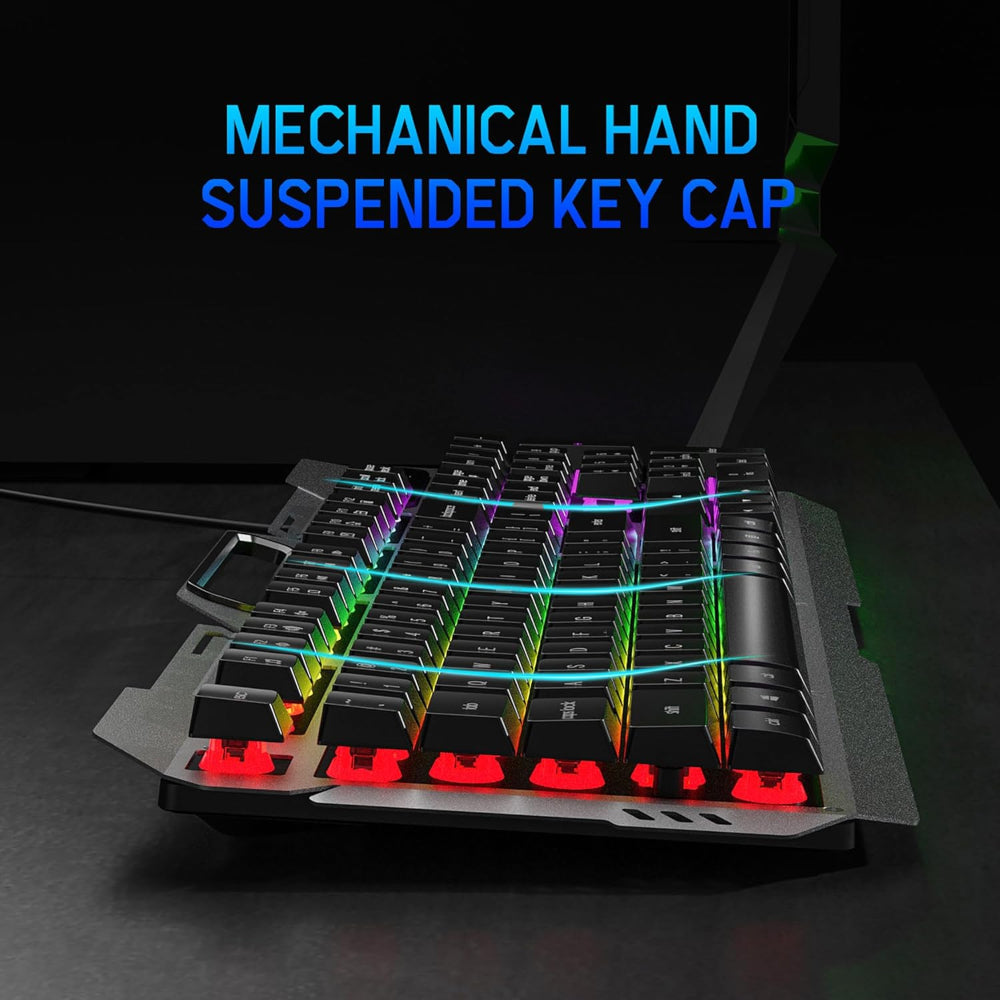 AULA F2023 Full Size Membrane Wired Gaming Keyboard ( Black ) ( F2023 ) - 4