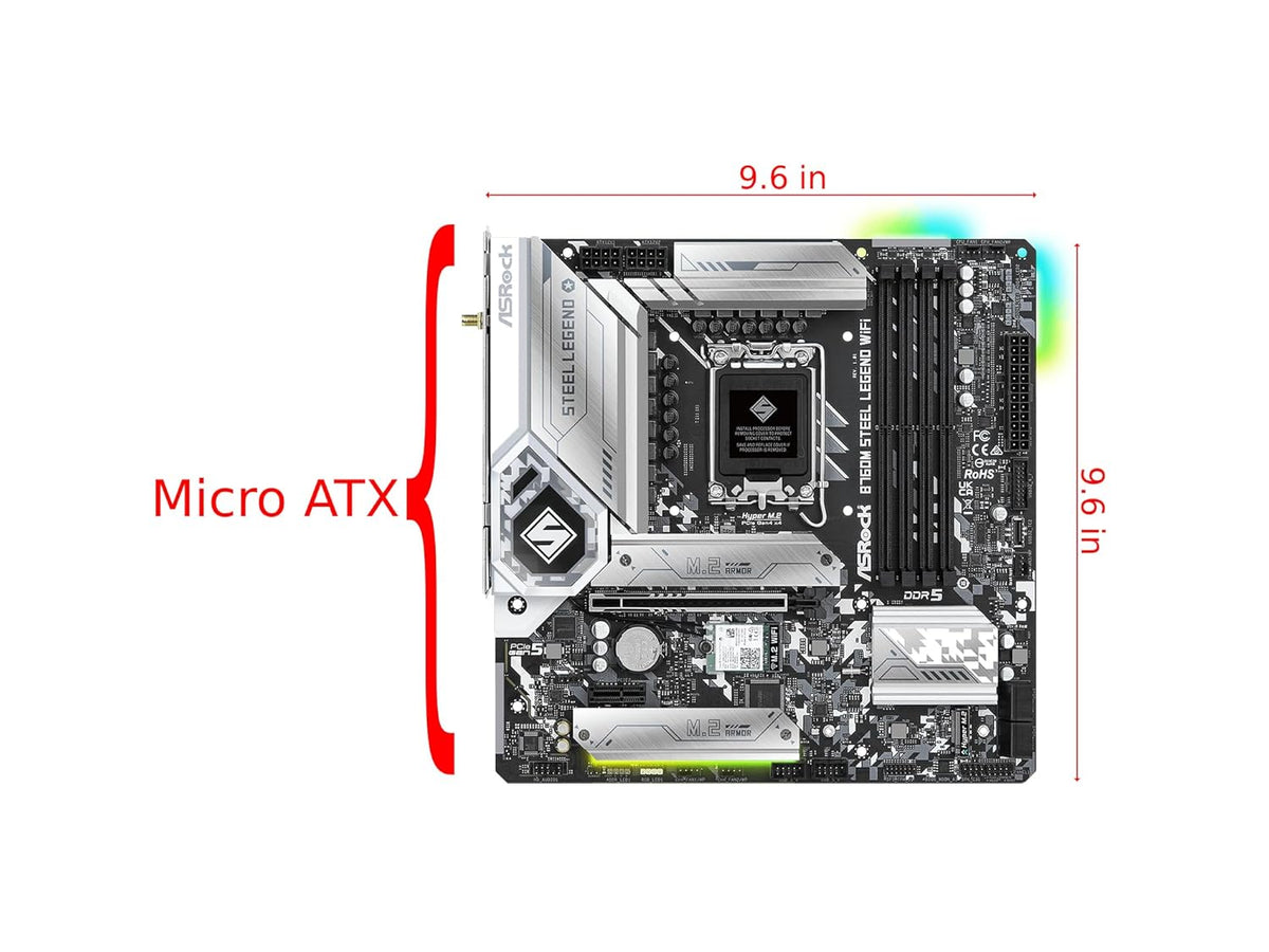 ASROCK B760M STEEL LEGEND WIFI DDR5 MICRO ATX MOTHERBOARD – TechCure India