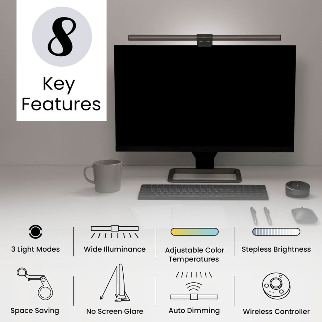 BenQ ScreenBar Halo LED Monitor Light Wireless Controller – TechCure India