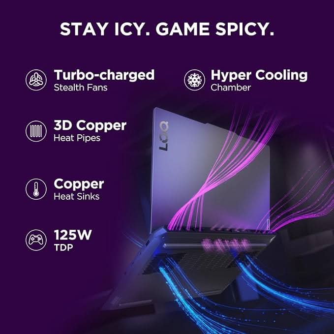 Lenovo LOQ 2025 Intel Core i7-13645HX, NVIDIA RTX 5060 8GB (16GB RAM/1TB SSD/144Hz Refresh Rate/572 AI TOPS/15.6 Inch (39.6cm)/Windows 11/Office 2024/3 Mon. Game Pass/Grey/2.4Kg), 83JE019WIN – TechCure India
