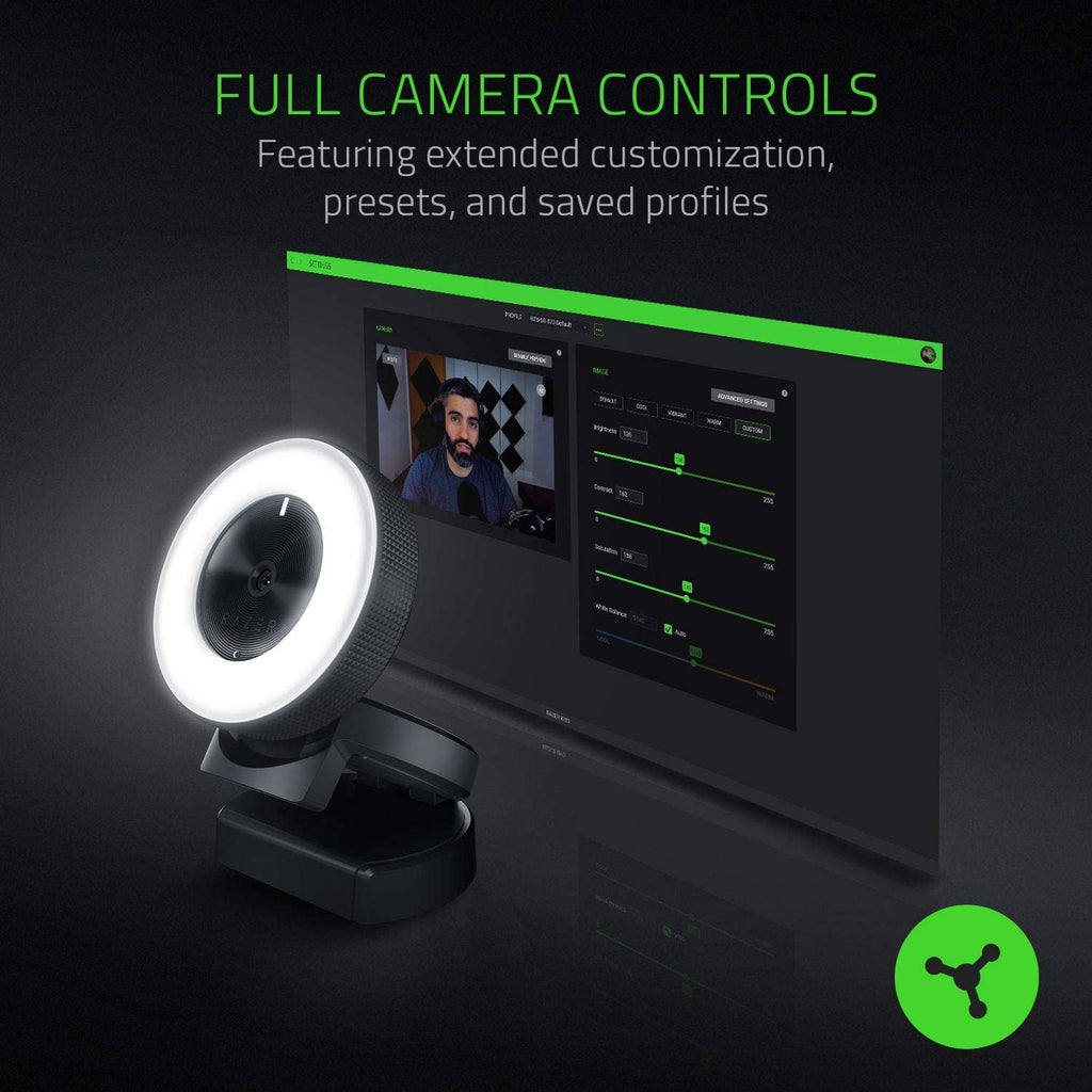 RAZER KIYO - DESKTOP CAMERA FOR STREAMING WITH ILLUMINATION RZ19-02320100-R3M1 – TechCure India