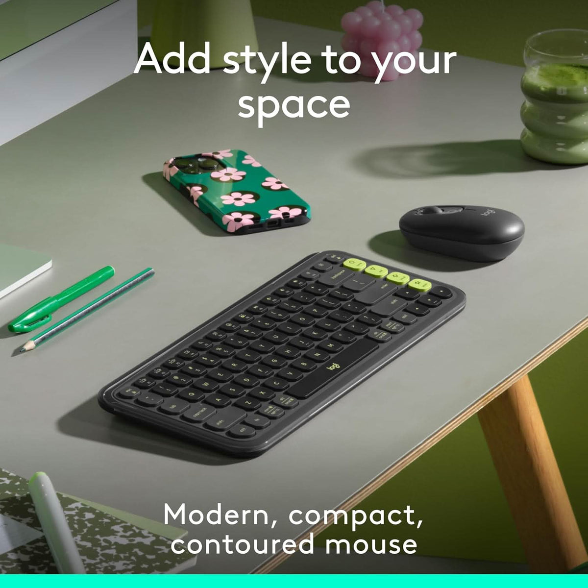 LOGITECH POP ICON COMPACT AND PORTABLE WIRELESS BLUETOOTH MOUSE - GRAPHITE – TechCure India