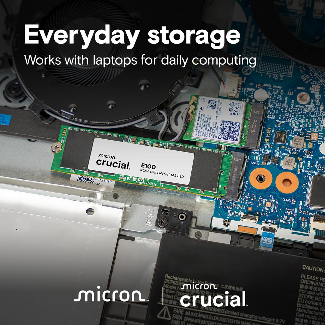 CRUCIAL E100 480GB PCIE GEN4 2280 NVME M.2 SSD CT480E100SSD8 – TechCure India