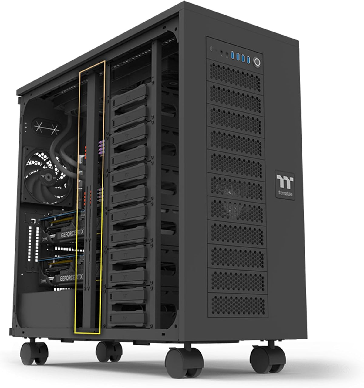 THERMALTAKE AX700 TG SUPER TOWER BLACK CABINET CA-11B-00F1WN-00 – TechCure India