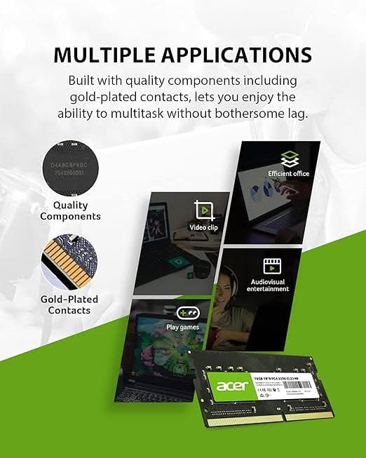Acer SD100 16GB RAM DDR4 (1x16GB) Laptop Ram 3200 MHz – TechCure India