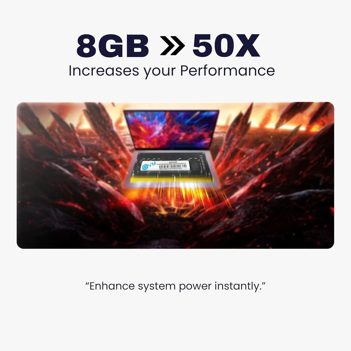 EVM DDR4 8GB LAPTOP RAM 3200MHZ -(EVMT8G3200S88P) – TechCure India