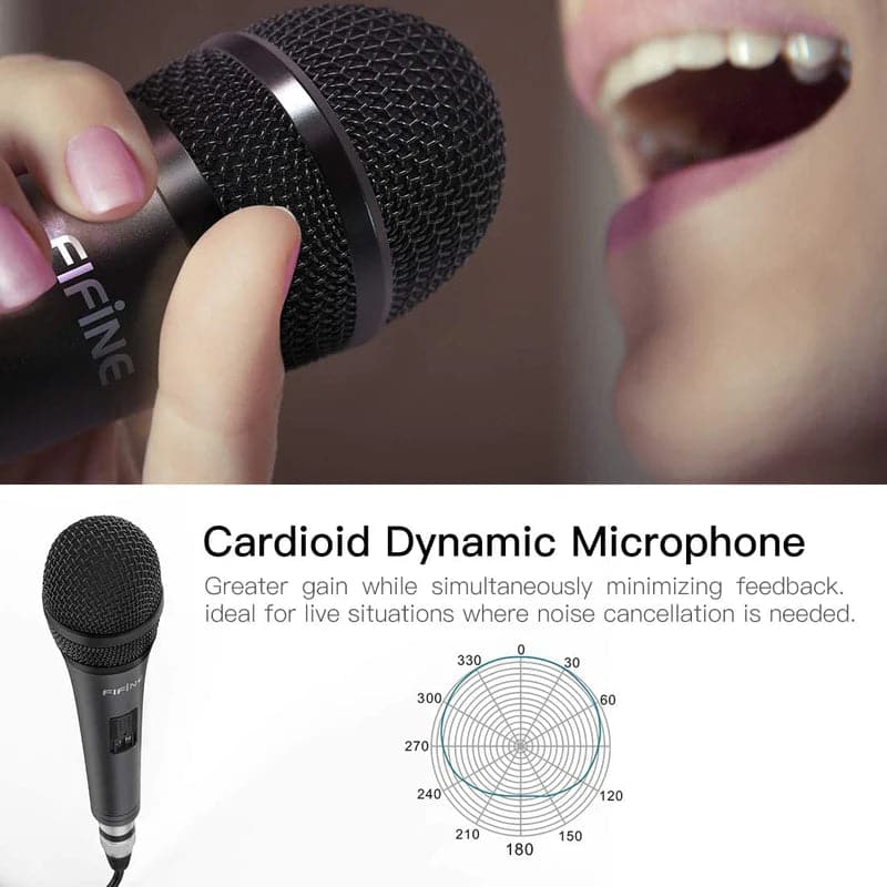 FIFINE K6 Wired HandHeld Microphone - 4