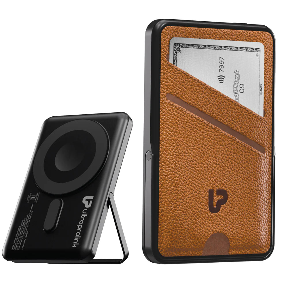 Ultra Prolink JuiceUp Swipe MagSafe 5K MAH PB w Stand & Wallet UM1128TAN – TechCure India