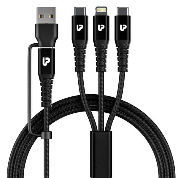 ULTRAPROLINK Trio-Link+ 3 in 1 QC3.0 18W Fast Charging Cable (UL1142BLK) – TechCure India