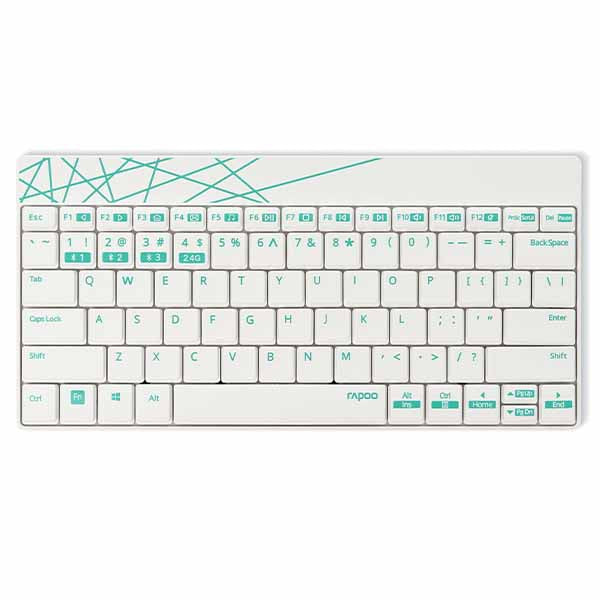 Rapoo 8000M Multi-Mode Keyboard & Mouse (White) – TechCure India