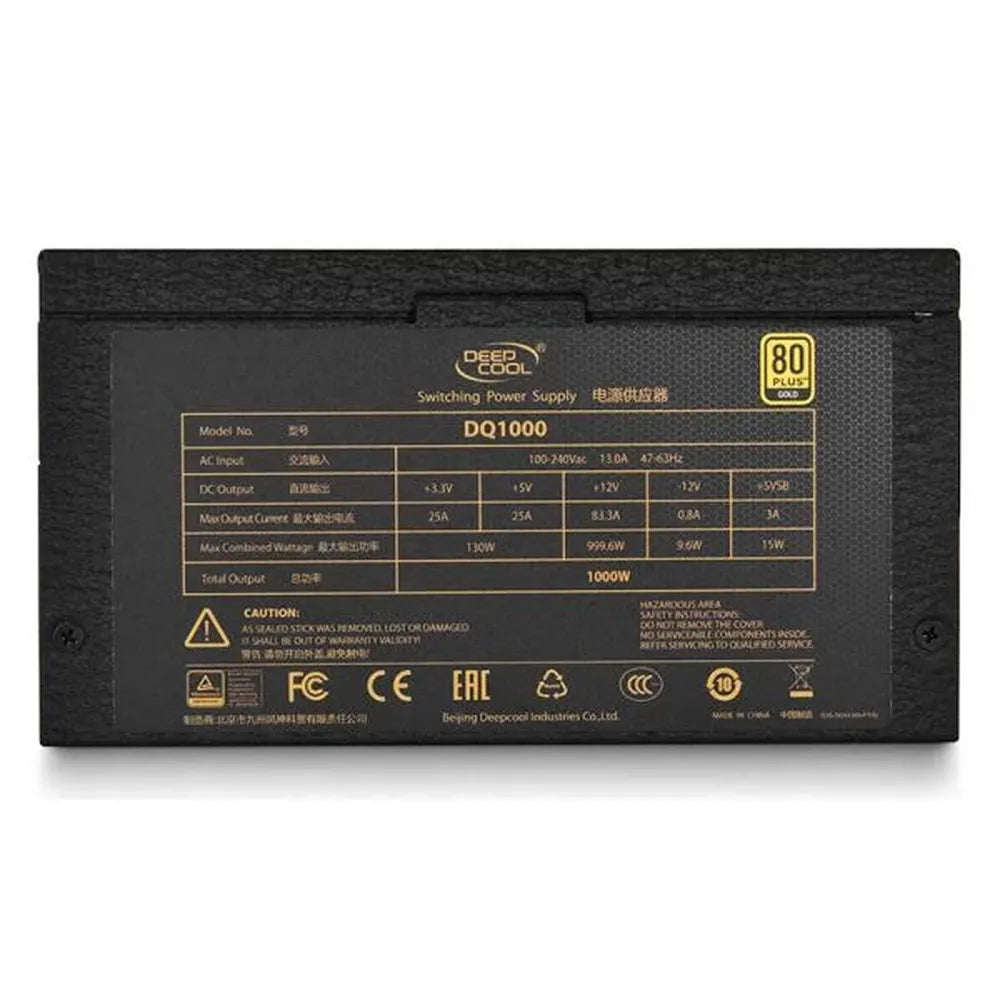 DEEPCOOL Quanta DQ1000 1000W 80+ Gold Fully Modular ATX 2.0 Power Supply - 2