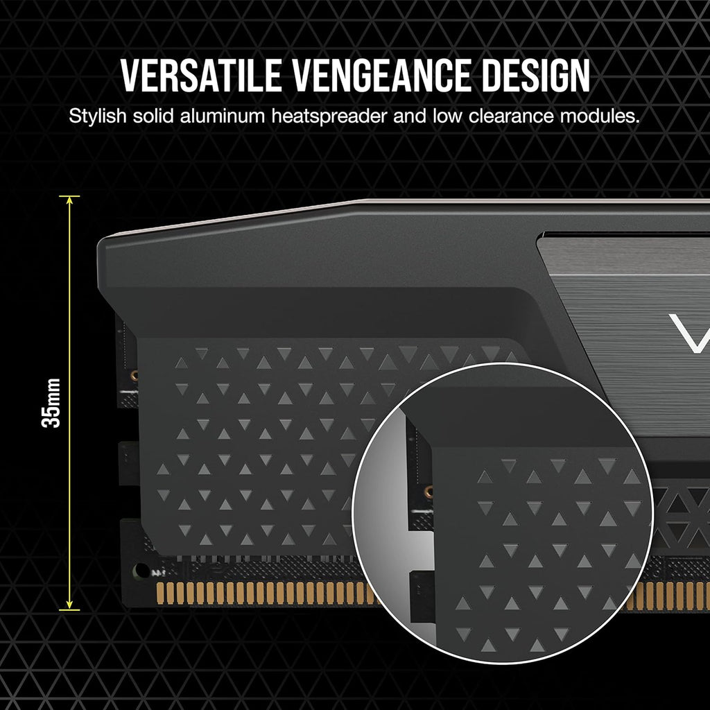 CORSAIR VENGEANCE 32GB RAM (1X32GB) DDR5 DRAM 5600MHZ BLACK CMK32GX5M1B5600C40 – TechCure India