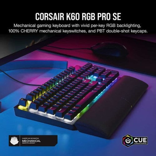 CORSAIR K60 Pro SE RGB Full Size Mechanical Wired Gaming Keyboard ( Black ) ( Cherry MX Switch ) ( CH-910D119-NA ) - 2