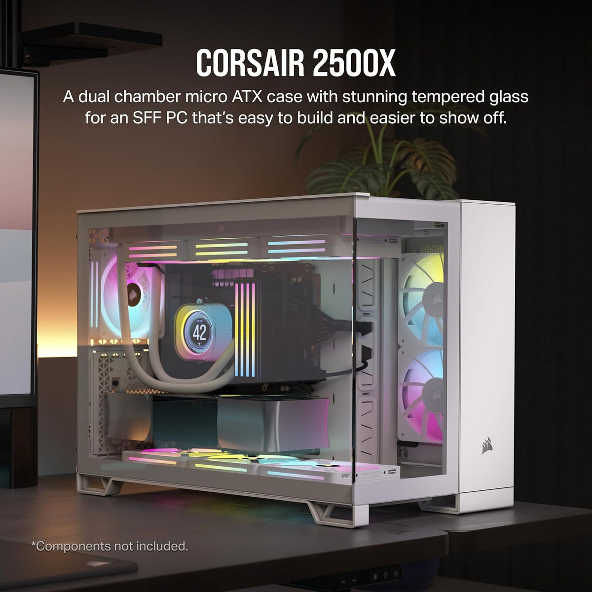 CORSAIR 2500X TEMPERED GLASS MID-TOWER, WHITE – TechCure India
