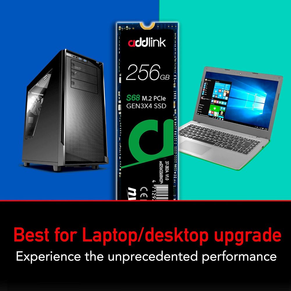 ADDLINK S68 256GB M.2 NVME Gen3 Internal Solid State Drive ( SSD ) - 4