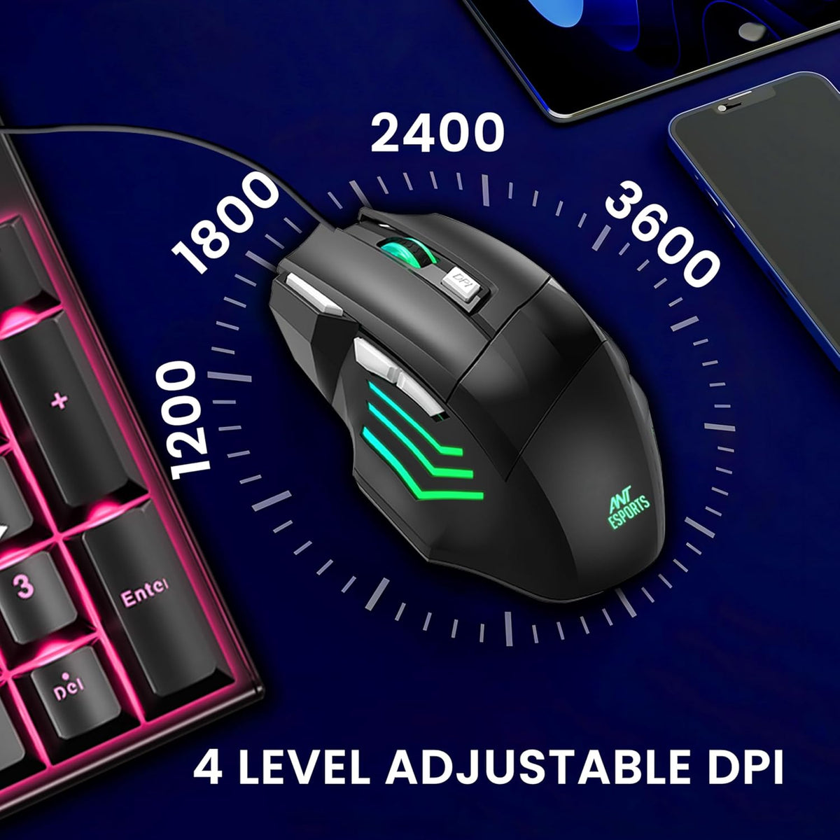 ANT ESPORTS THUNDER 30 WIRED MECHANICAL GAMING KEYBOARD MOUSE COMBO – TechCure India