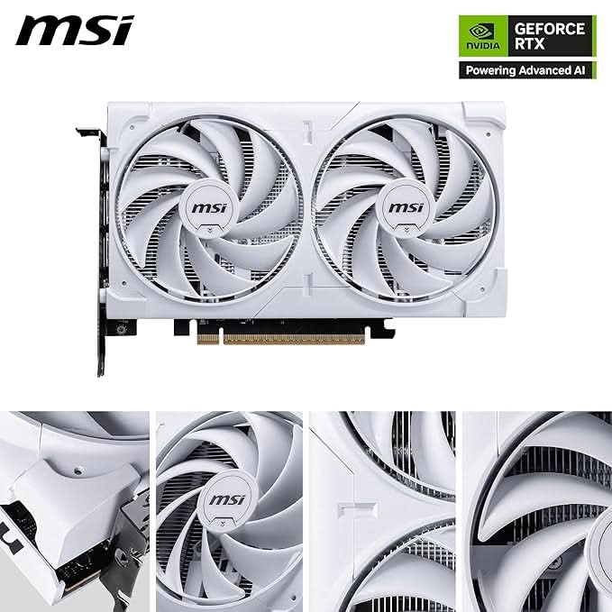 MSI GeForce RTX 5060 8G Ventus 2X OC White Graphic Card – TechCure India