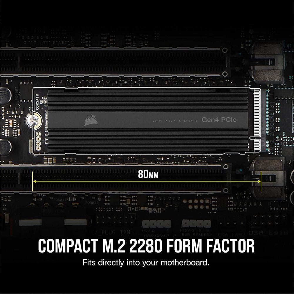 CORSAIR MP600 Pro LPX 4TB M.2 NVME Gen4 Internal Solid State Drive ( SSD ) - 2