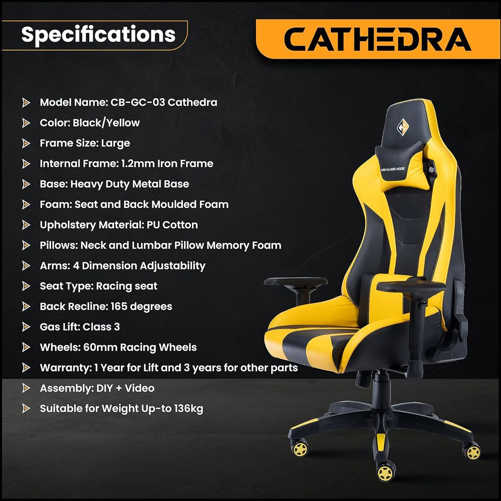 COSMIC BYTE CB-GC-03 Cathedra Gaming Chair - 2