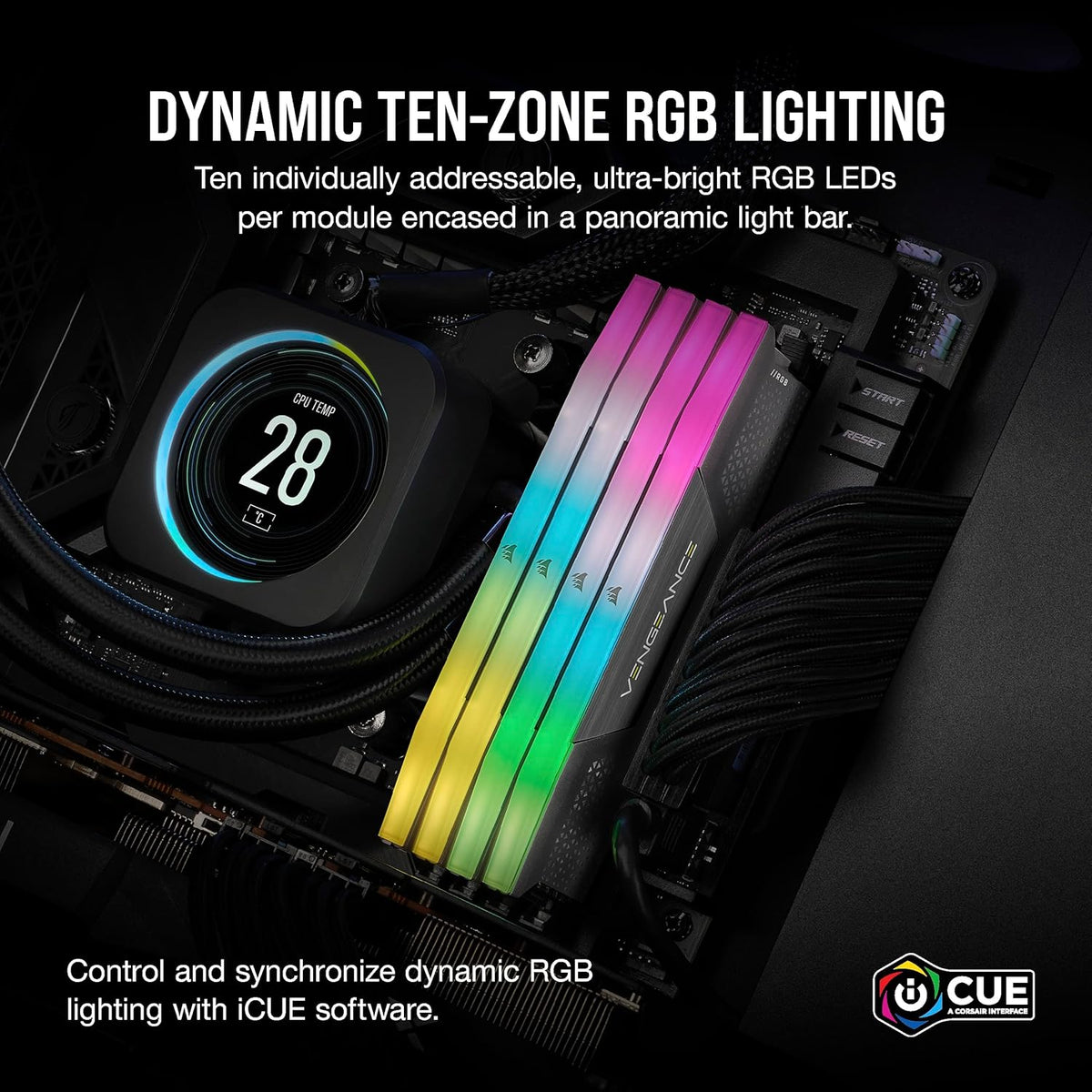 CORSAIR VENGEANCE RGB DDR5 64GB (2X32GB) DDR5 6000MHZ CL40 GRAY (CMH64GX5M2B6000Z40) – TechCure India