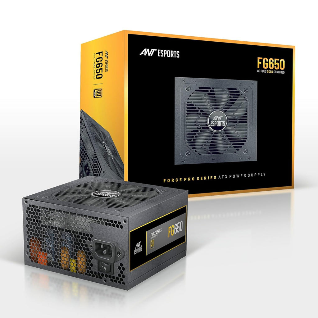 ANT ESPORTS FG650 V2 Gold 650 Watt Fully Modular SMPS with Braided Nylon cables – TechCure India
