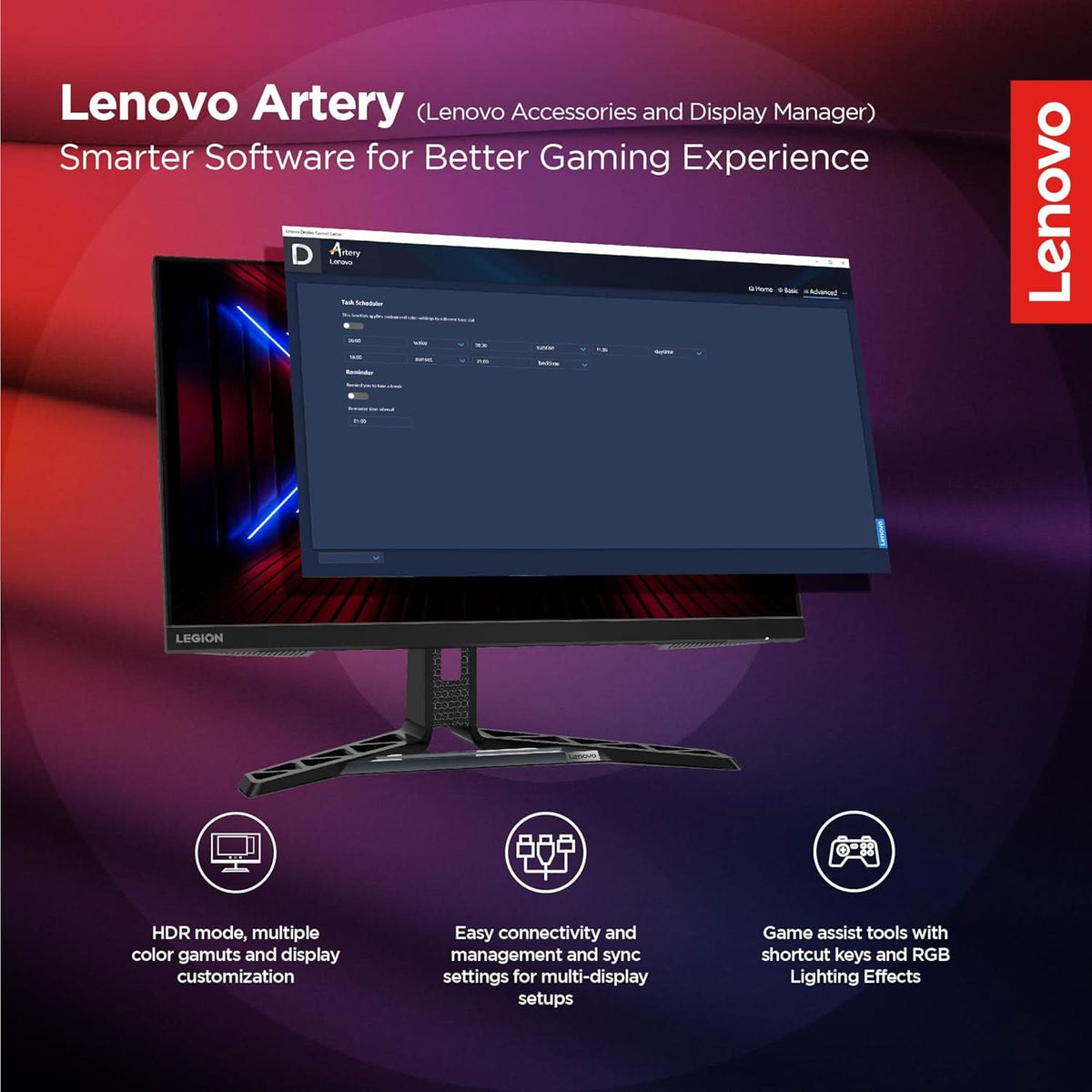 LENOVO LEGION R27Q-30 27 INCH 165HZ 2K QHD GAMING MONITOR – TechCure India