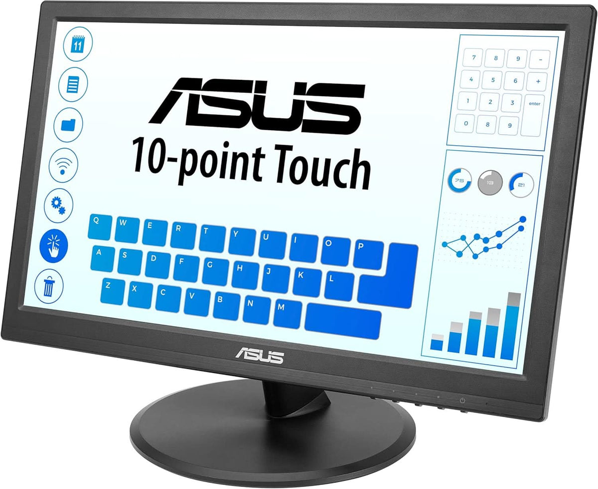 ASUS 15.6 Inch Full HD, 10-Point Touchscreen, IPS, Wide Viewing Angle 1080P VT169HE Touch Monitor – TechCure India