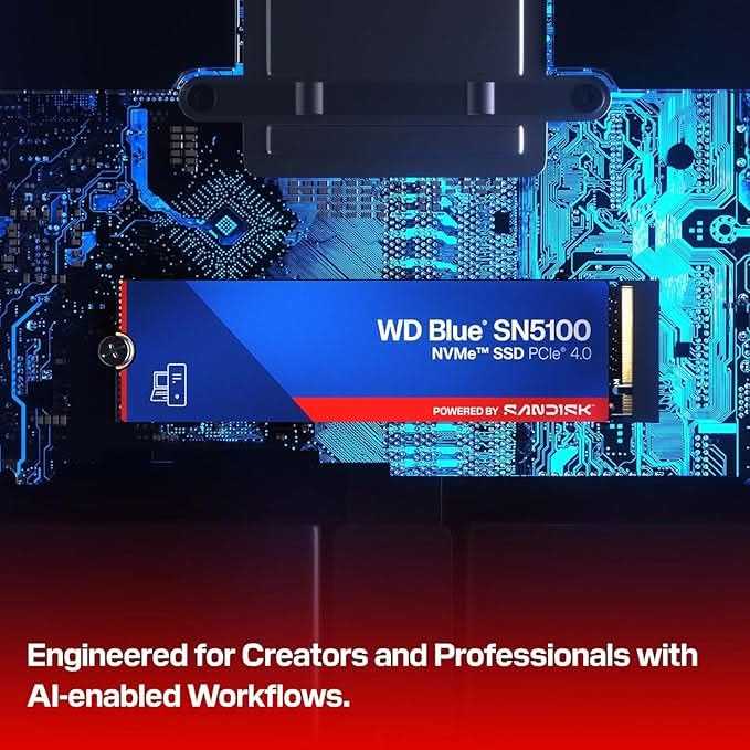 Western Digital WD Blue SN5100 NVMe 1TB, Upto 7100MB/s R SSD WDS100T5B0E-00CPE0 – TechCure India