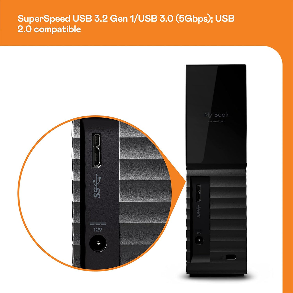WESTERN DIGITAL 18TB MY BOOK DESKTOP EXTERNAL HARD DISK DRIVE WDBBGB0180HBK-NA – TechCure India