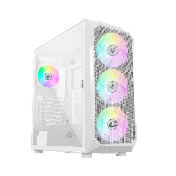 Ant Esports ICE-410TG Mid Tower Gaming Cabinet (White) – TechCure India