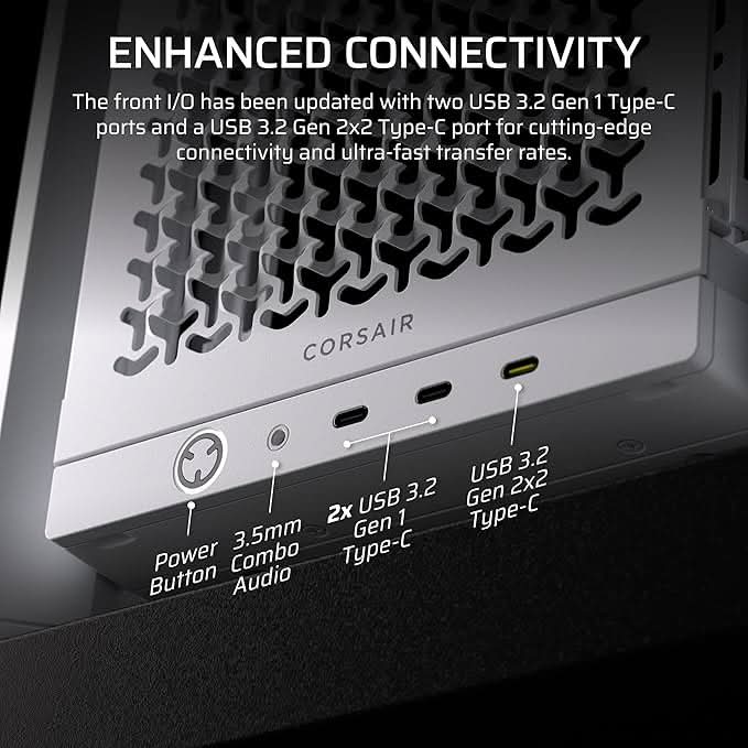 Corsair Chassis Frame 4000D LCD RS ARGB Premium Mid-Tower PC Case without PSU White - CC-9011327-WW – TechCure India