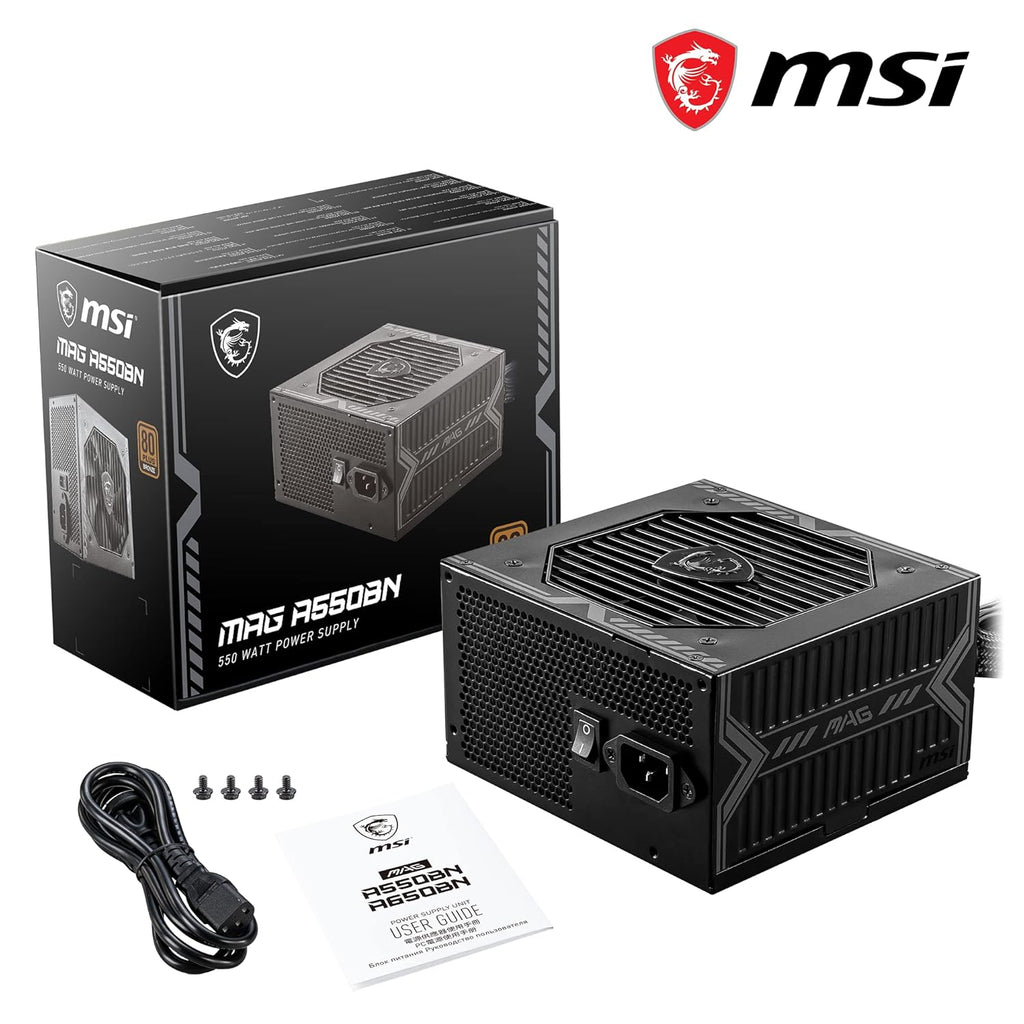 MSI 550W MAG A550BN 80 PLUS BRONZE NON MODULAR SMPS – TechCure India