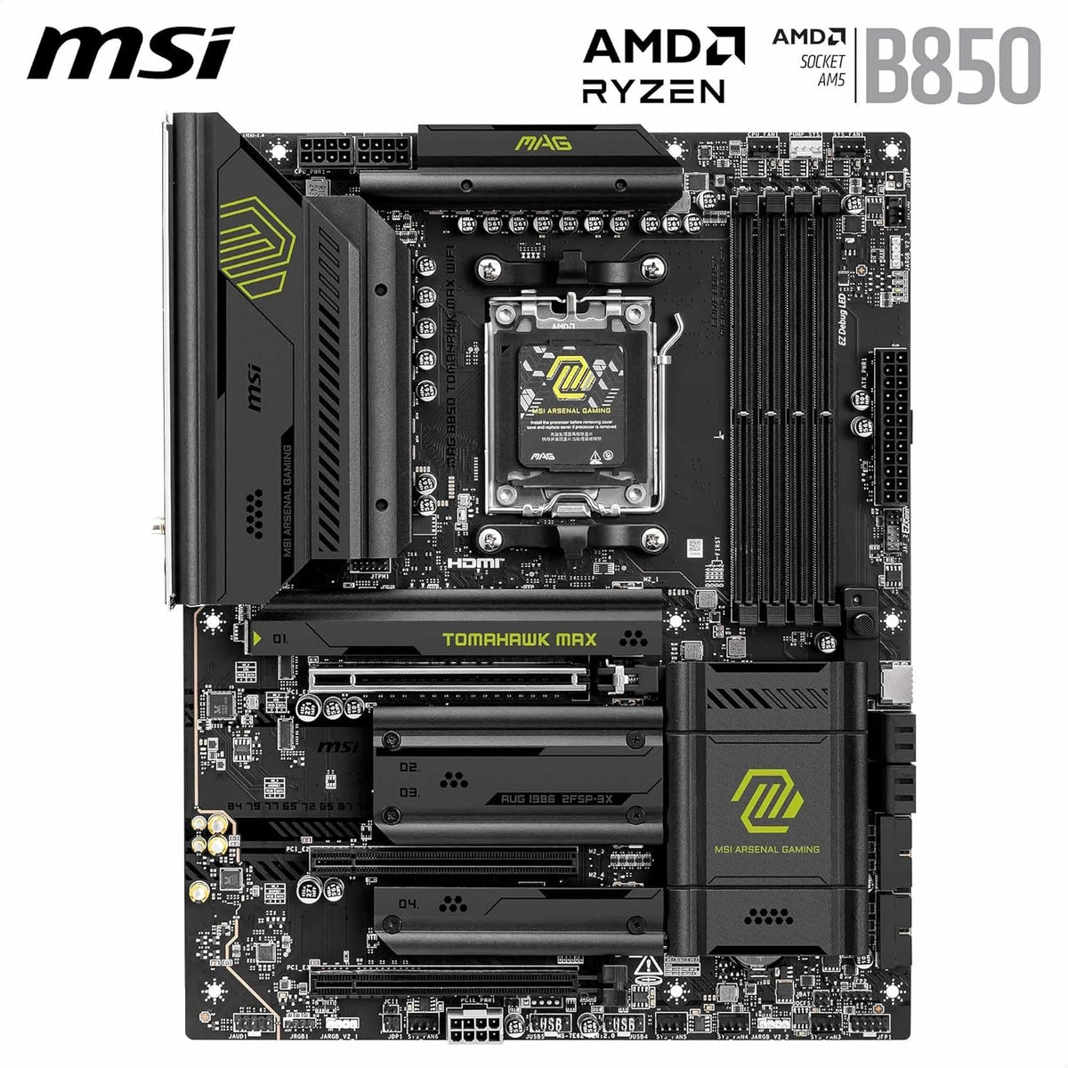 MSI MAG B850 TOMAHAWK MAX WIFI MOTHERBOARD – TechCure India