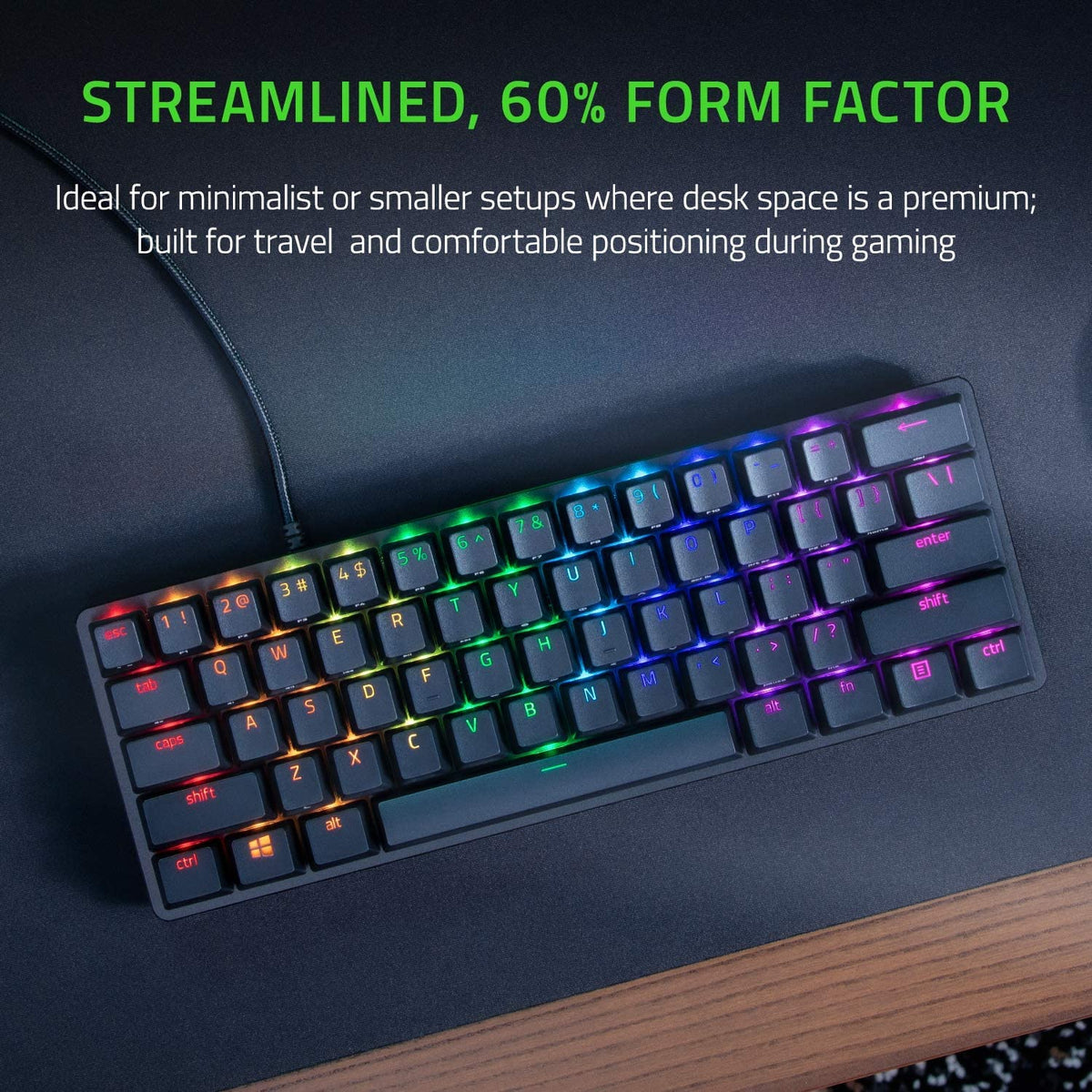 RAZER HUNTSMAN MINI PURPLE SWITCH GAMING KEYBOARD RZ03-03390100-R3M1 – TechCure India