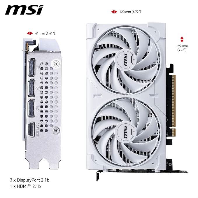 MSI GeForce RTX 5060 8G Ventus 2X OC White Graphic Card – TechCure India