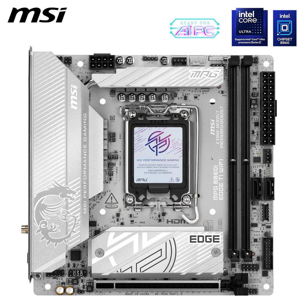 MSI B860I MPG EDGE TI WIFI LGA1851 MINI-ITX MOTHERBOARD – TechCure India